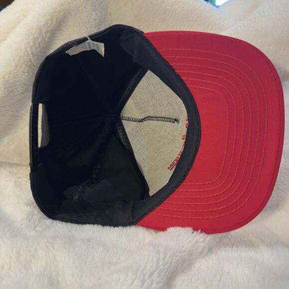 Vintage Dodge Hat Cap Snap Back One Size Black Red Mopar Men Embroidered 90s USA - Picture 5 of 7